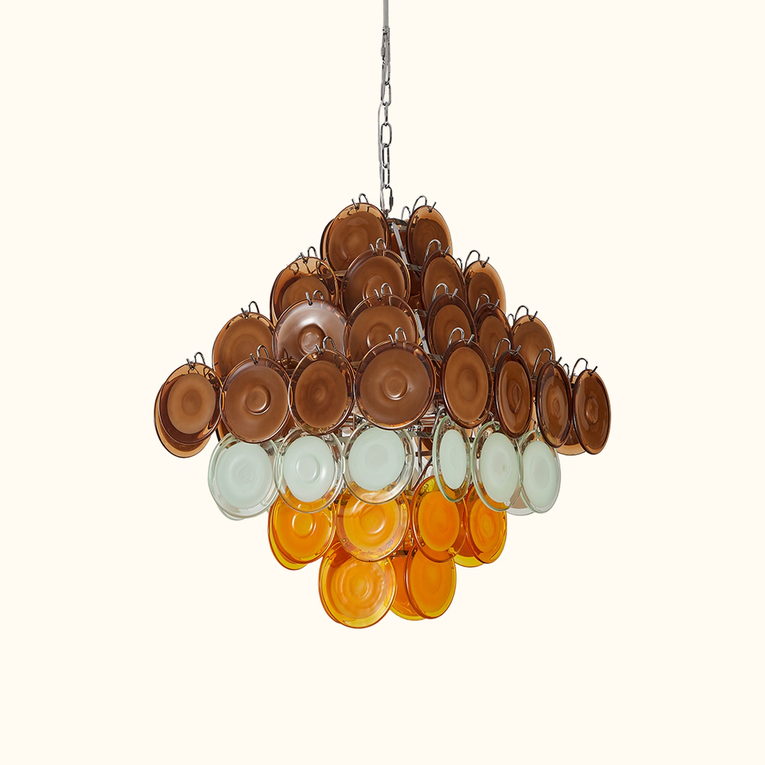 Gino Vistosi Mid Century Modern Disc Chandelier